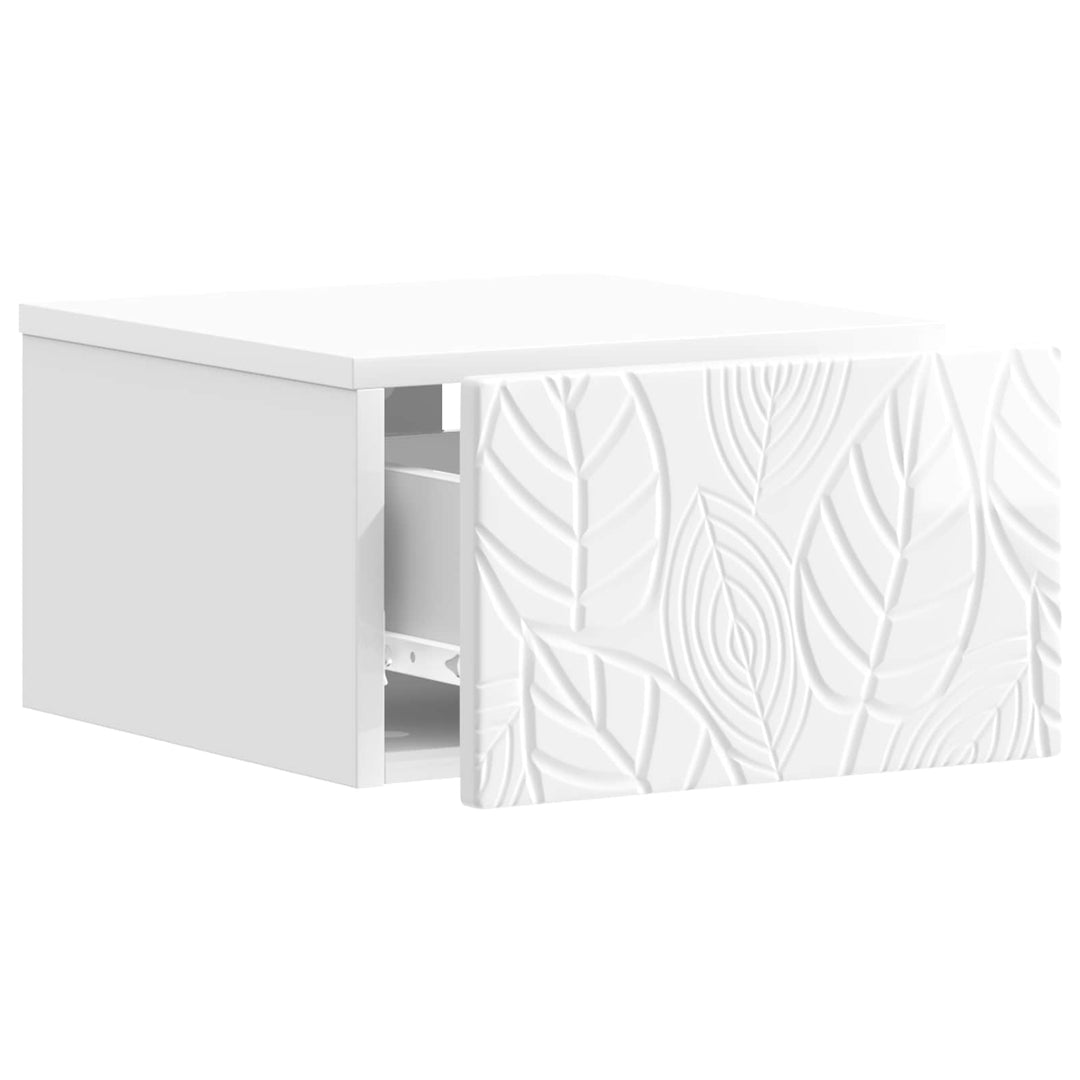 Væghængt Sideskab 2 pcs Hvid højglans 34,5 x 33 x 20 cm