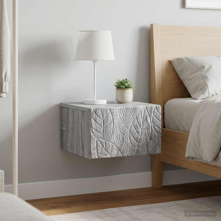Væghængt Sideskab 2 pcs Grå Sonoma 34,5 x 33 x 20 cm