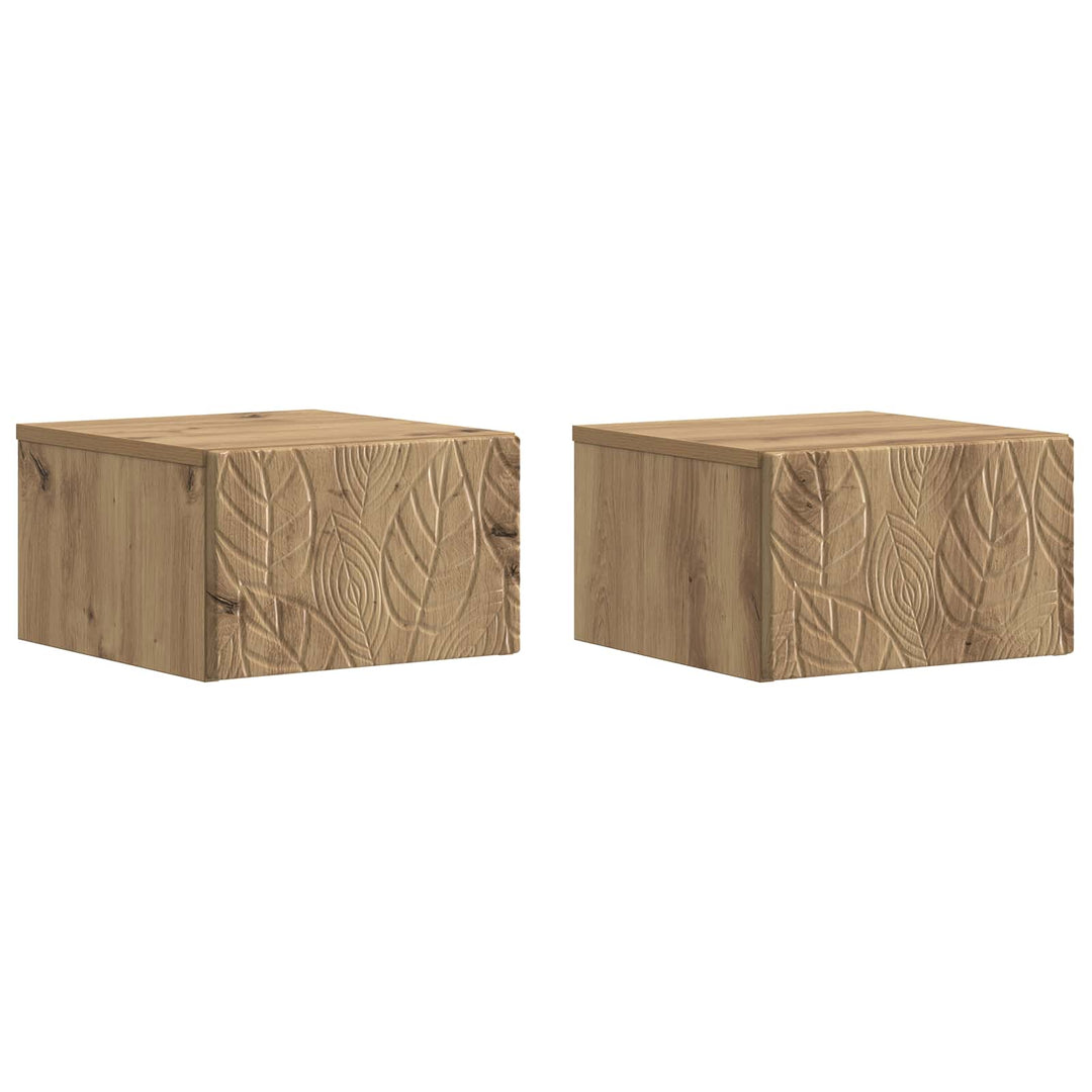 Væghængt Sideskab 2 pcs Artisan-eg 34,5 x 33 x 20 cm