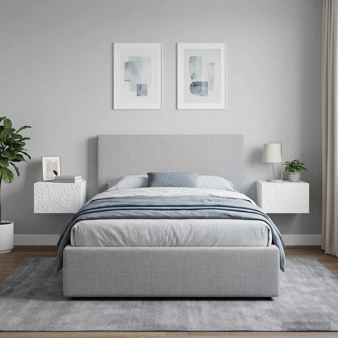 Væghængt Natbord 2 pcs Hvid 49 x 34,5 x 20 cm Konstrueret træ