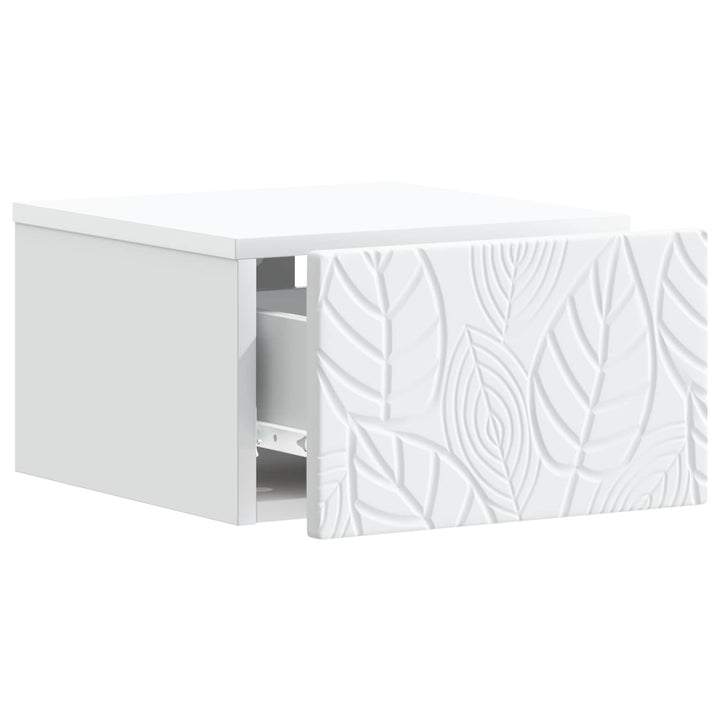 Væghængt Natbord 2 pcs Hvid 49 x 34,5 x 20 cm Konstrueret træ