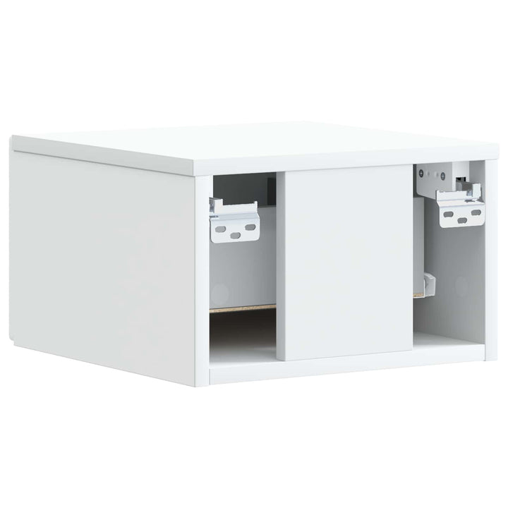 Væghængt Natbord 2 pcs Hvid 49 x 34,5 x 20 cm Konstrueret træ