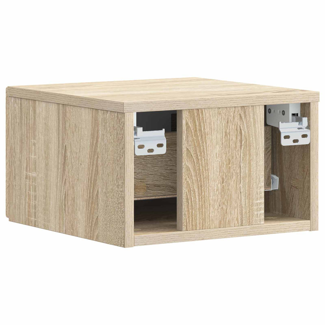 Væghængt Natbord Sonoma-eg 49 x 34,5 x 20 cm Konstrueret træ