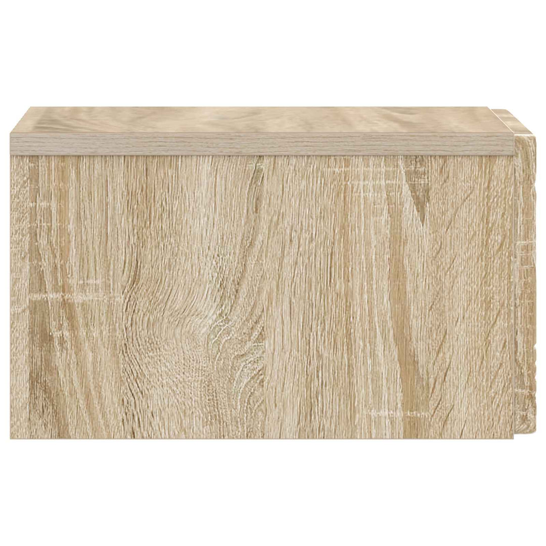 Væghængt Natbord Sonoma-eg 49 x 34,5 x 20 cm Konstrueret træ