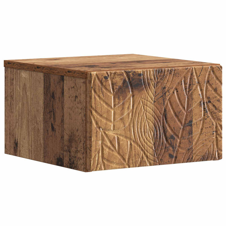 Væghængt Natbord 2 pcs Gammelt træ 49 x 34,5 x 20 cm