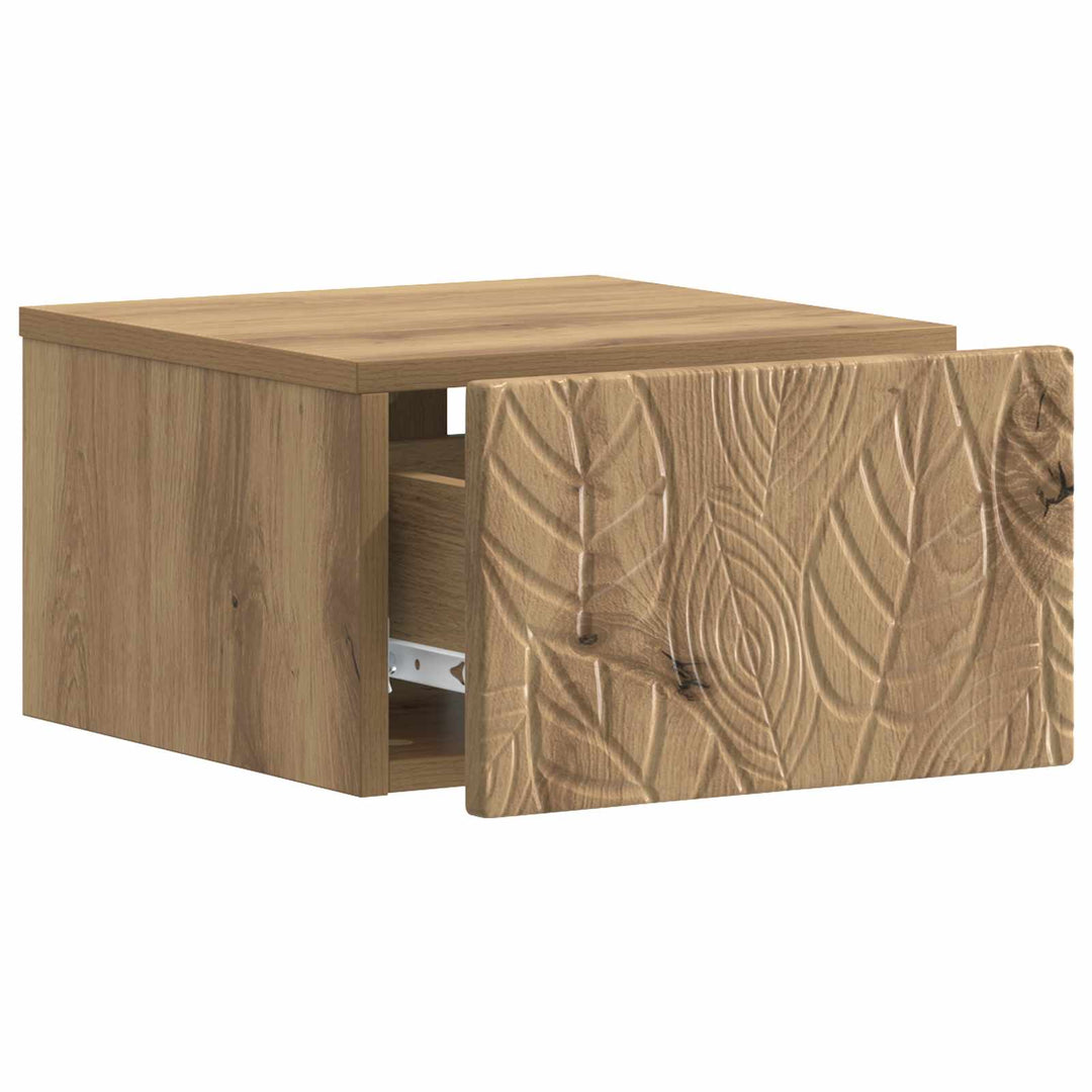 Væghængt Natbord 2 pcs Artisan-eg 49 x 34,5 x 20 cm