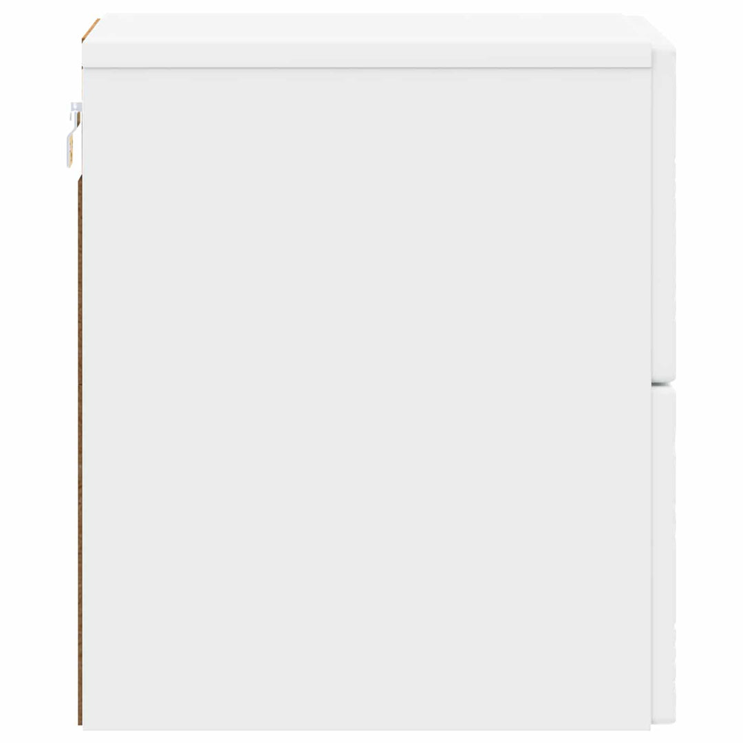 Væghængt Natbord Hvid 34,5 x 33 x 40 cm Konstrueret træ