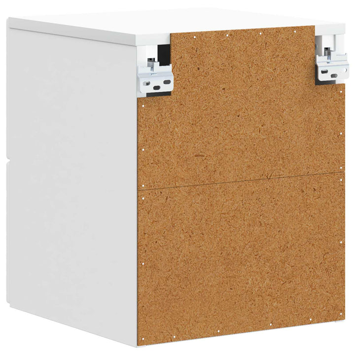 Væghængt Natbord 2 pcs Hvid 34,5 x 33 x 40 cm Konstrueret træ