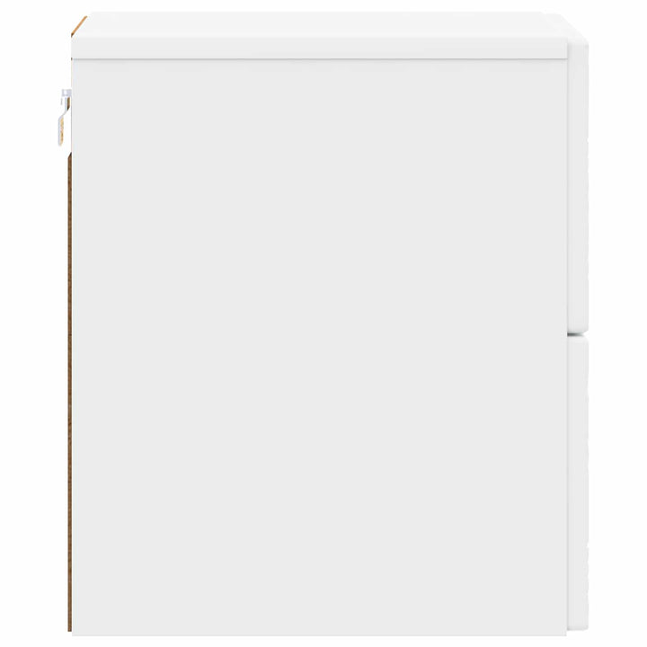 Væghængt Natbord 2 pcs Hvid 34,5 x 33 x 40 cm Konstrueret træ