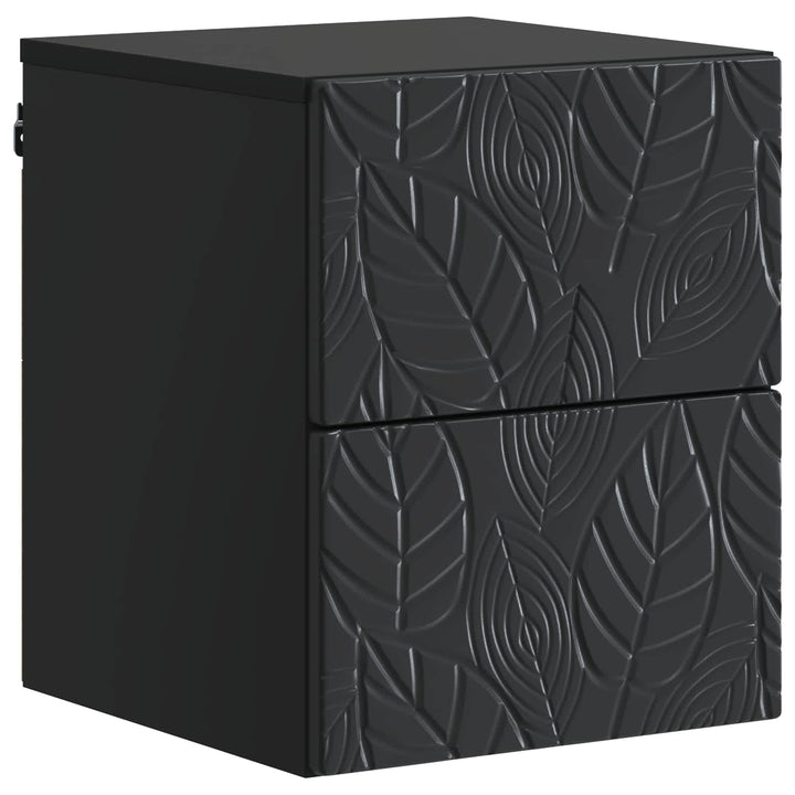 Væghængt Natbord 2 pcs Sort 34,5 x 33 x 40 cm Konstrueret træ