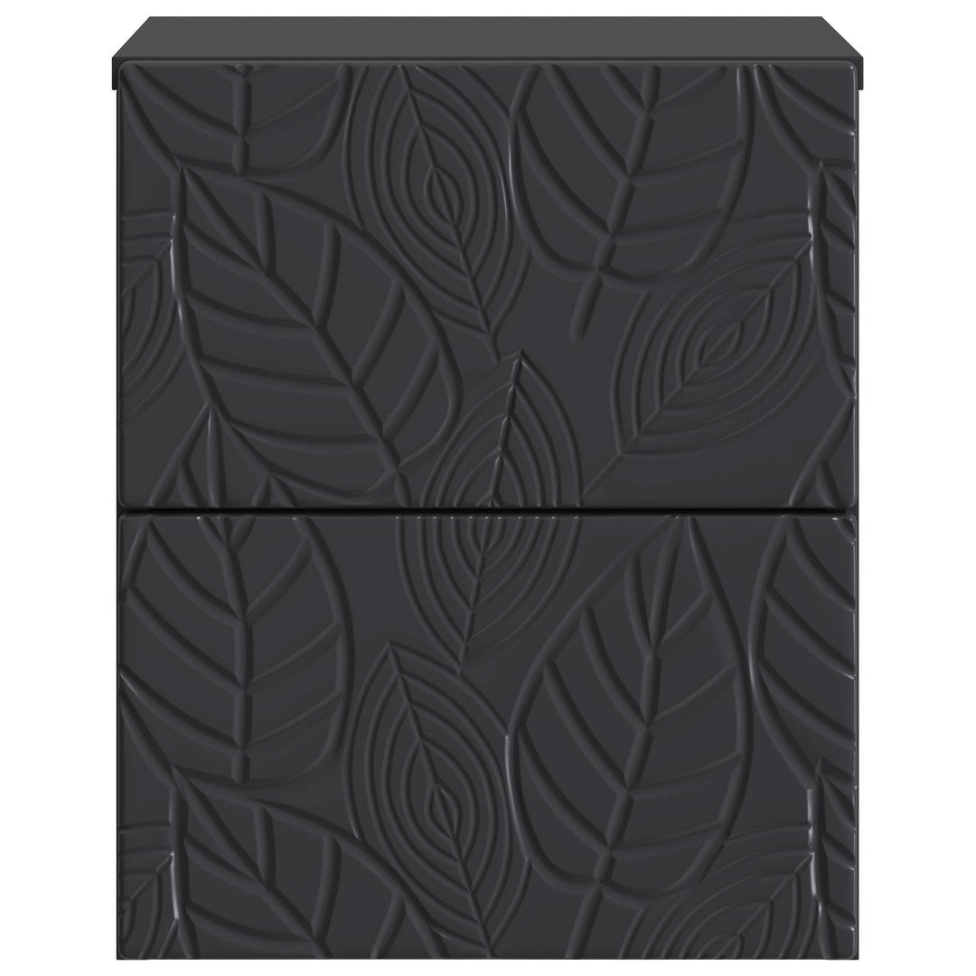 Væghængt Natbord 2 pcs Sort 34,5 x 33 x 40 cm Konstrueret træ