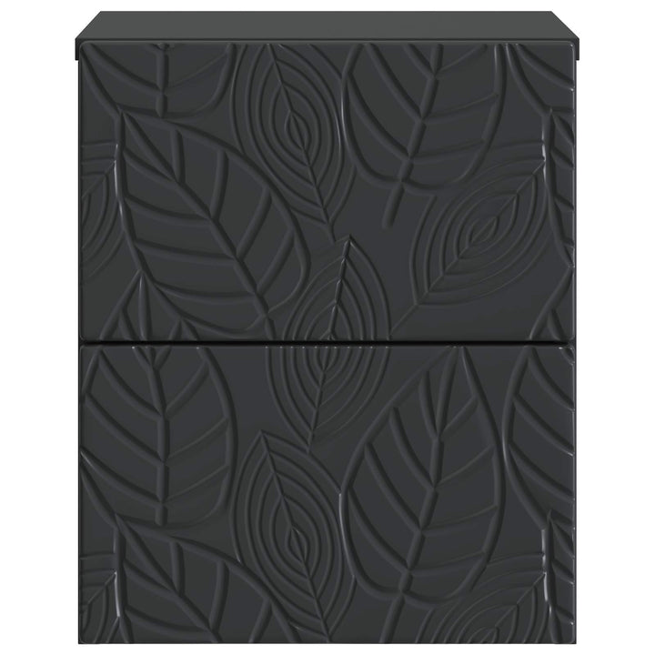Væghængt Natbord 2 pcs Sort 34,5 x 33 x 40 cm Konstrueret træ