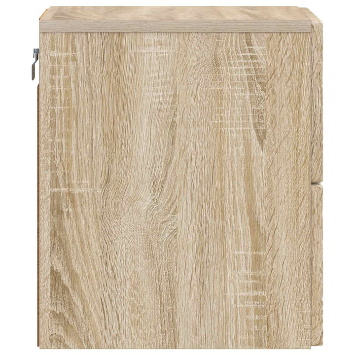 Væghængt Natbord Sonoma-eg 34,5 x 33 x 40 cm Konstrueret træ