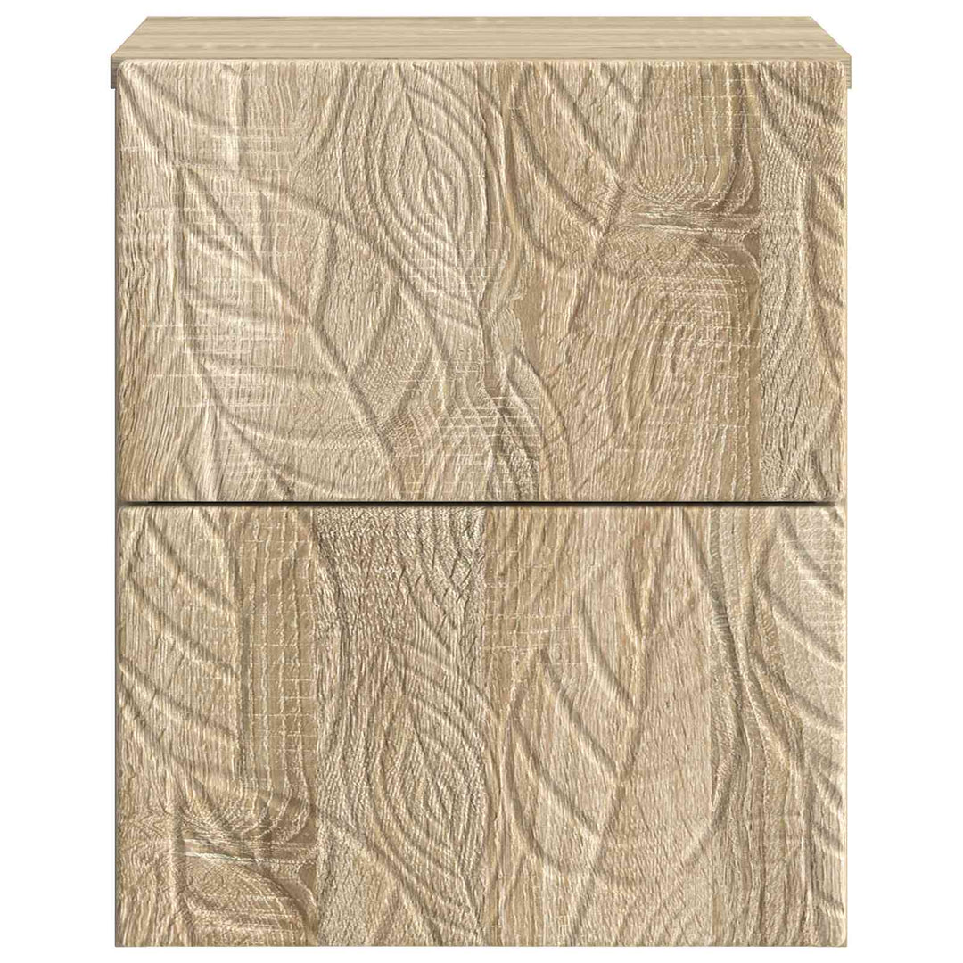 Væghængt Natbord 2 pcs Sonoma-eg 34,5 x 33 x 40 cm