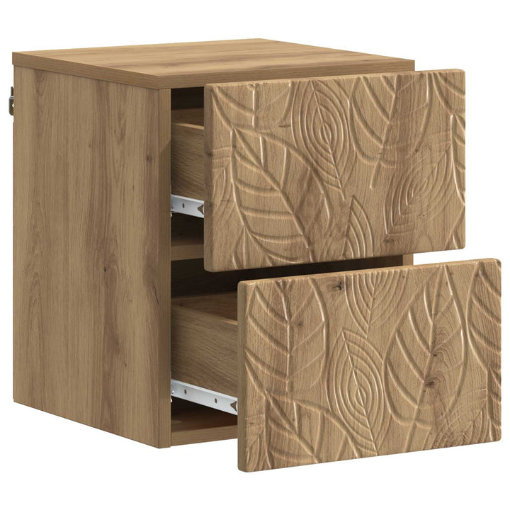 Væghængt Natbord 2 pcs Artisan-eg 34,5 x 33 x 40 cm