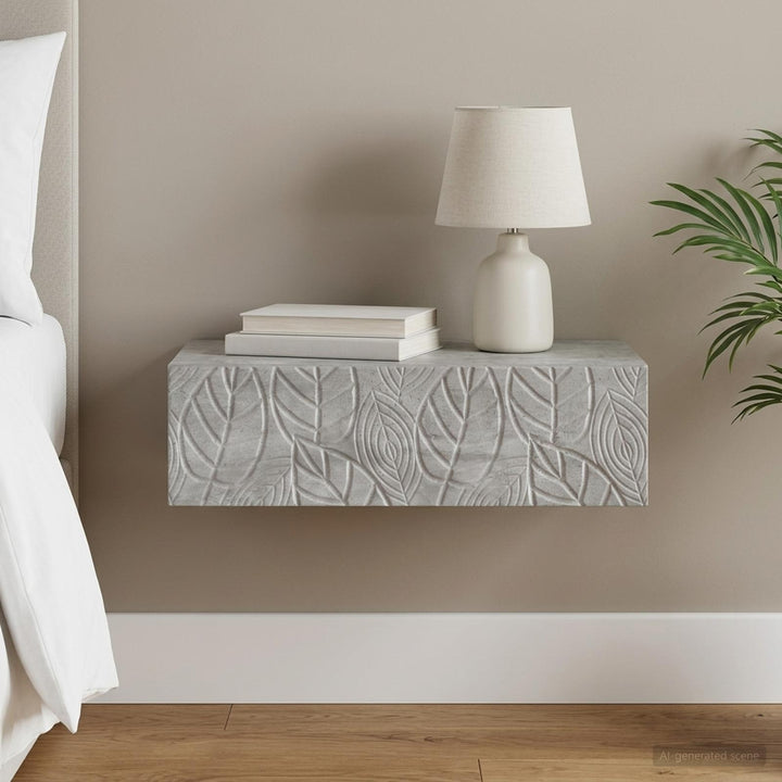 Væghængt Sideskab 59 x 34,5 x 17 cm Konstrueret træ Betongrå