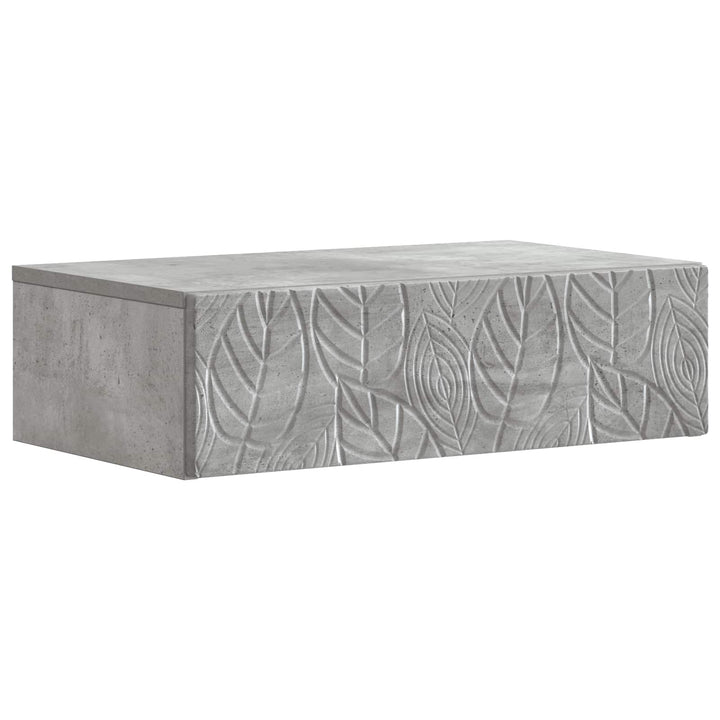 Væghængt Sideskab Betongrå 59 x 34,5 x 17 cm Konstrueret træ