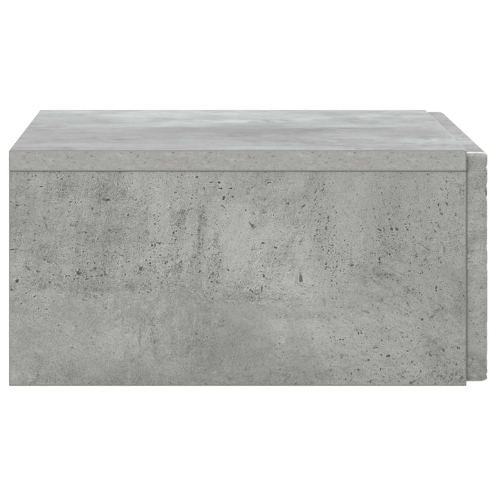 Væghængt Sideskab Betongrå 59 x 34,5 x 17 cm Konstrueret træ