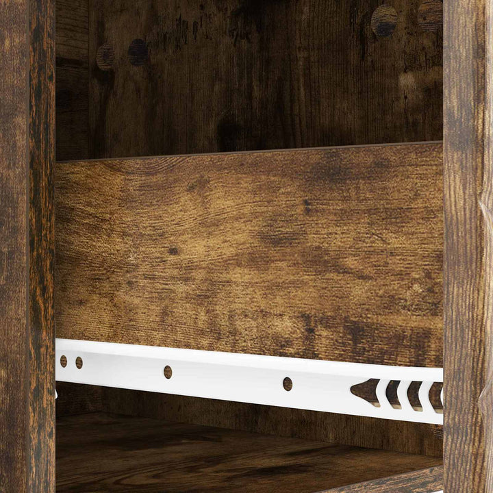 Væghængt Sideskab 59 x 34,5 x 17 cm Konstrueret træ Røget eg
