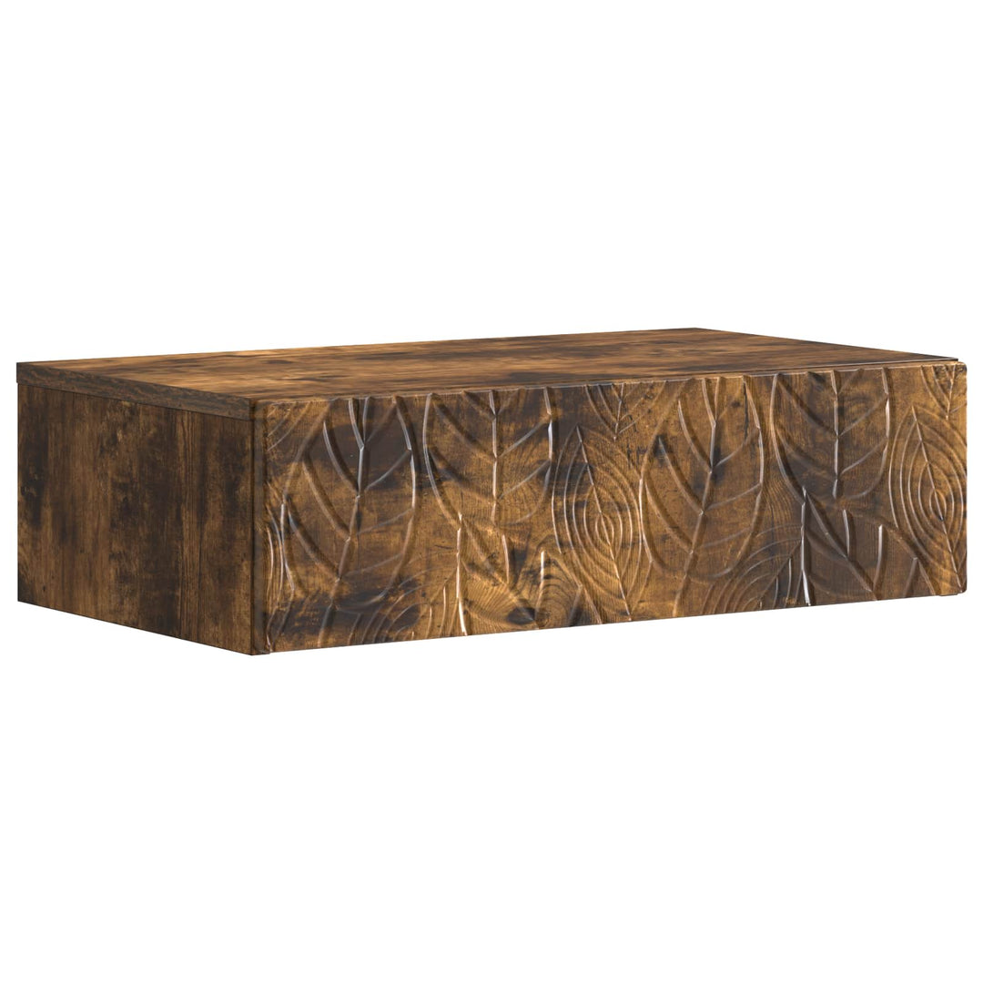 Væghængt Sideskab 59 x 34,5 x 17 cm Konstrueret træ Røget eg