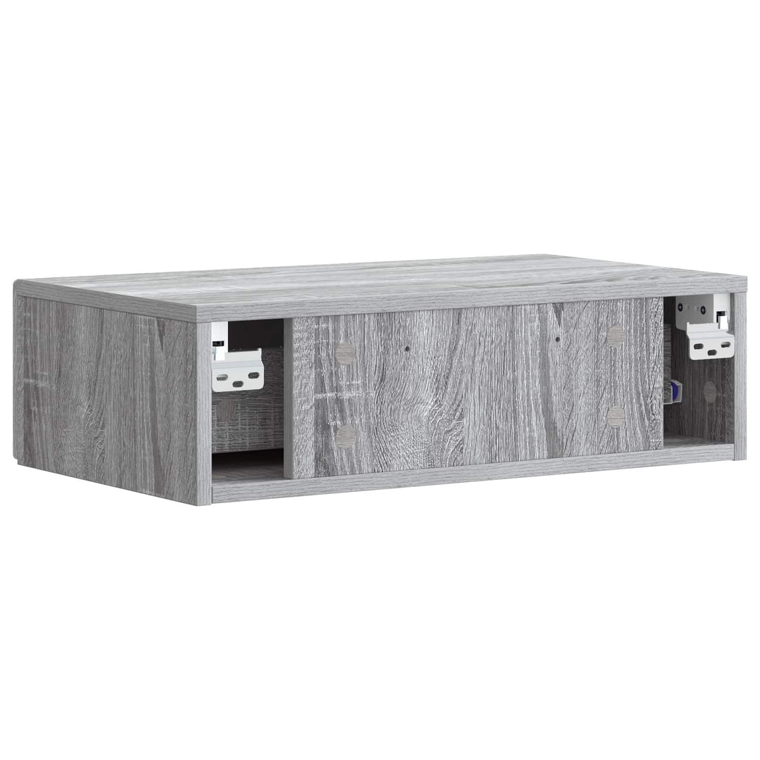 Væghængt Sideskab 59 x 34,5 x 17 cm Konstrueret træ Grå Sonoma