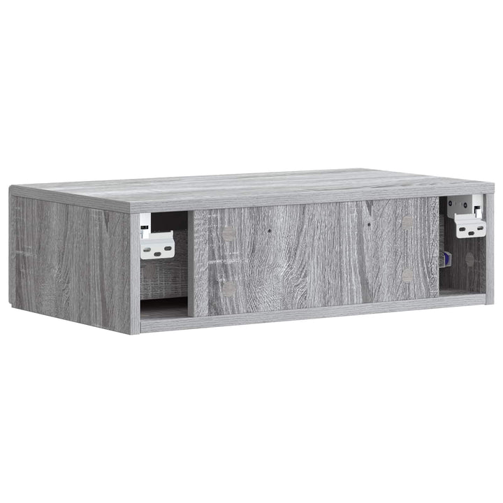 Væghængt Sideskab 59 x 34,5 x 17 cm Konstrueret træ Grå Sonoma
