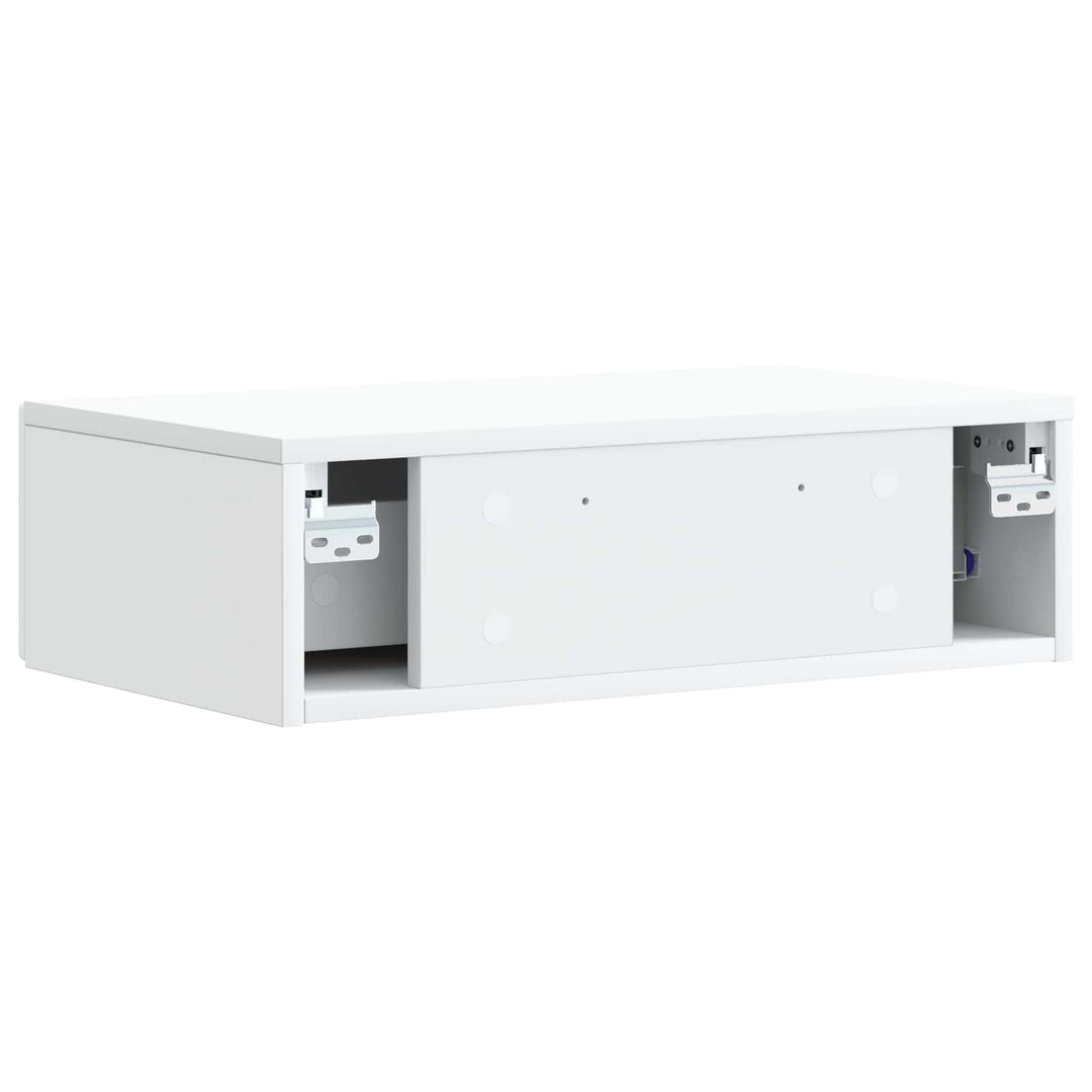 Væghængt Sideskab Hvid 87,5 x 34,5 x 17 cm Konstrueret træ