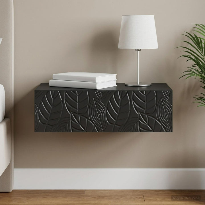 Væghængt Sideskab 87,5 x 34,5 x 17 cm Konstrueret træ Sort
