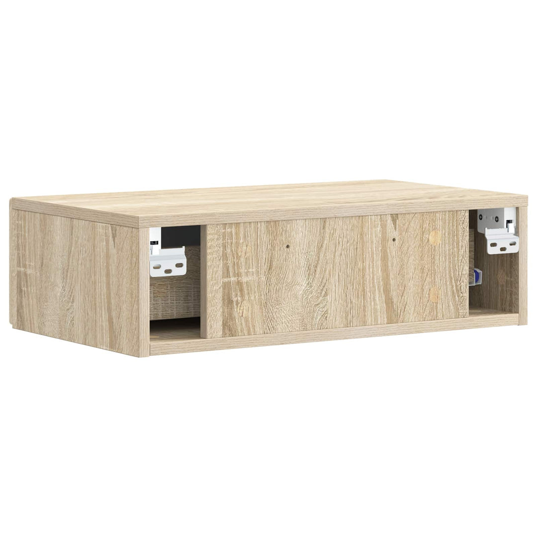 Væghængt Sideskab Sonoma-eg 87,5 x 34,5 x 17 cm Konstrueret træ