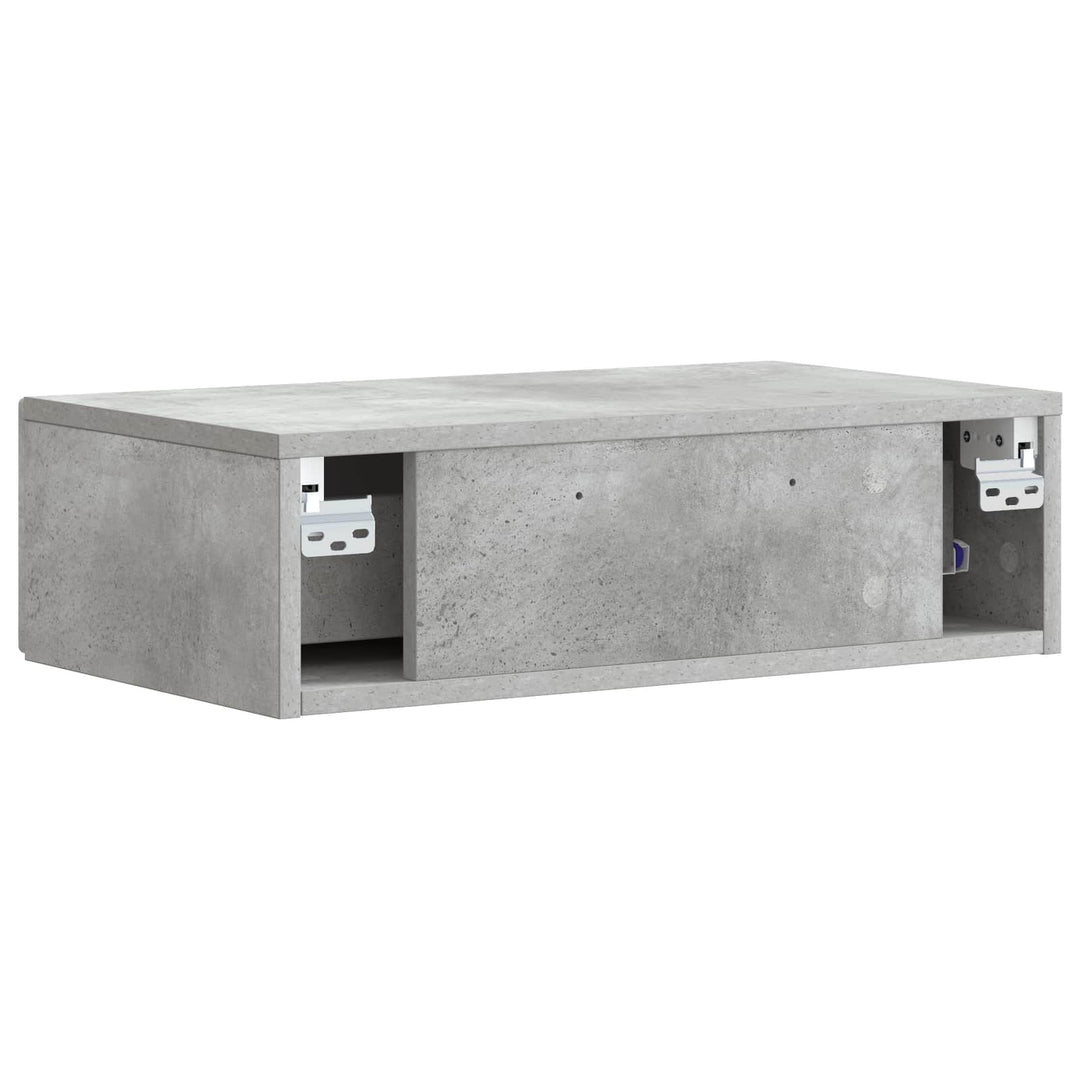 Væghængt Sideskab Betongrå 87,5 x 34,5 x 17 cm Konstrueret træ