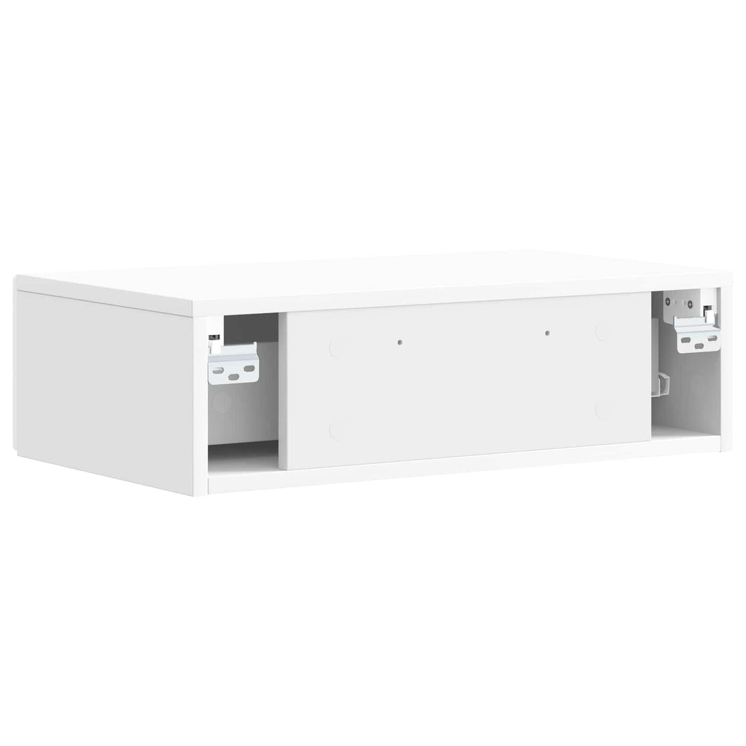 Væghængt Sideskab Hvid højglans 87,5 x 34,5 x 17 cm