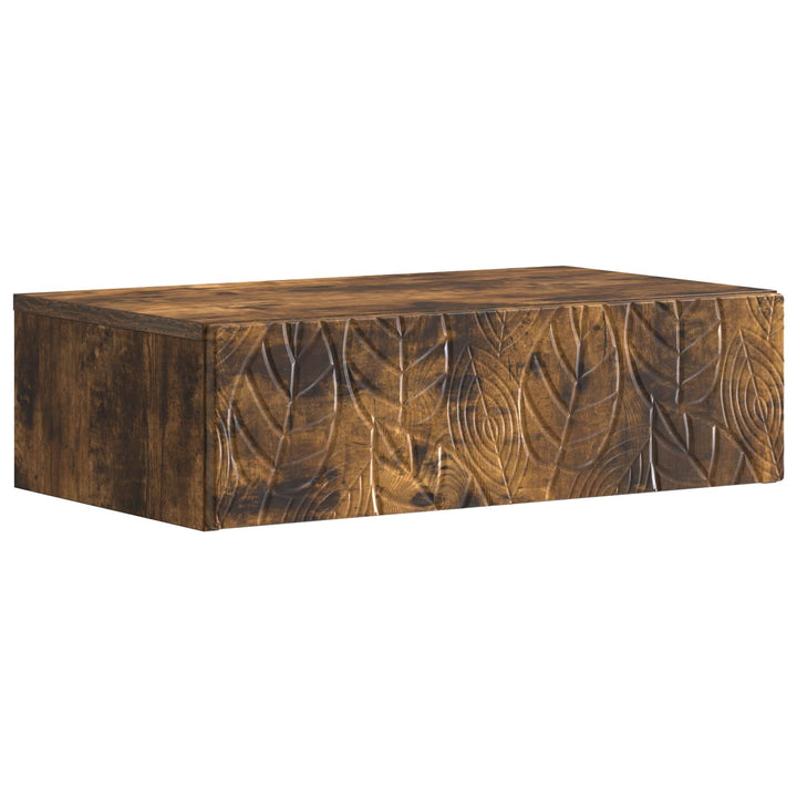 Væghængt Sideskab 87,5 x 34,5 x 17 cm Konstrueret træ Røget eg