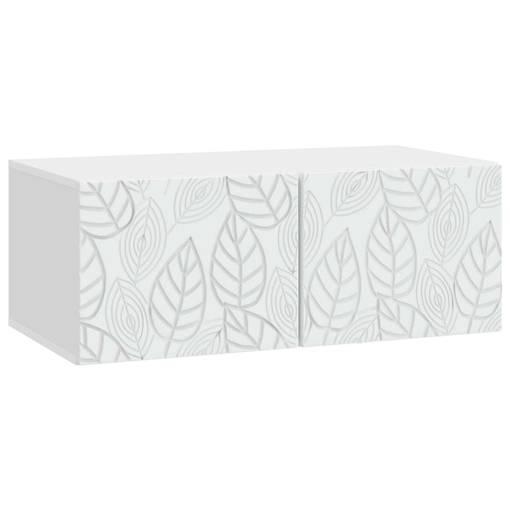 Væghængt TV-skab 59,5 x 41 x 30 cm Hvid Konstrueret træ
