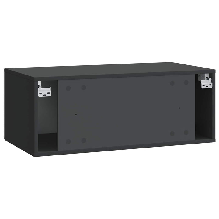 Væghængt TV-skab 59,5 x 41 x 30 cm Sort Konstrueret træ