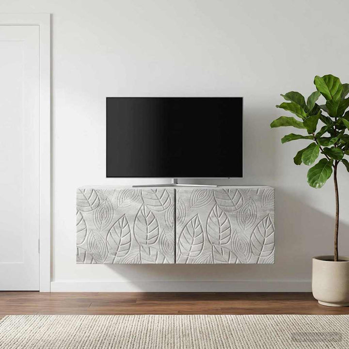 Væghængt TV-skab 59,5 x 41 x 30 cm Betongrå Konstrueret træ