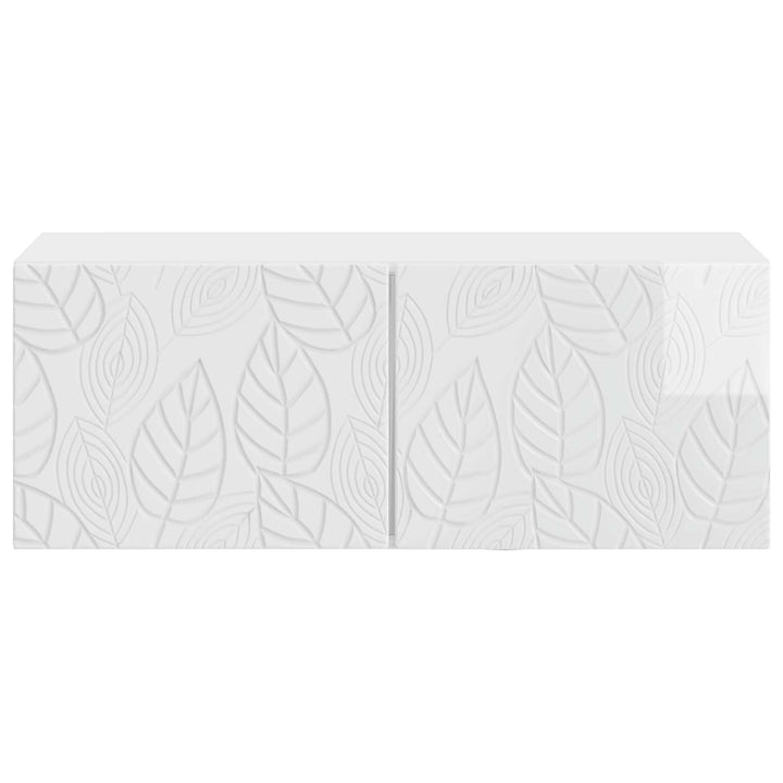 Væghængt TV-skab 59,5 x 41 x 30 cm Hvid højglans