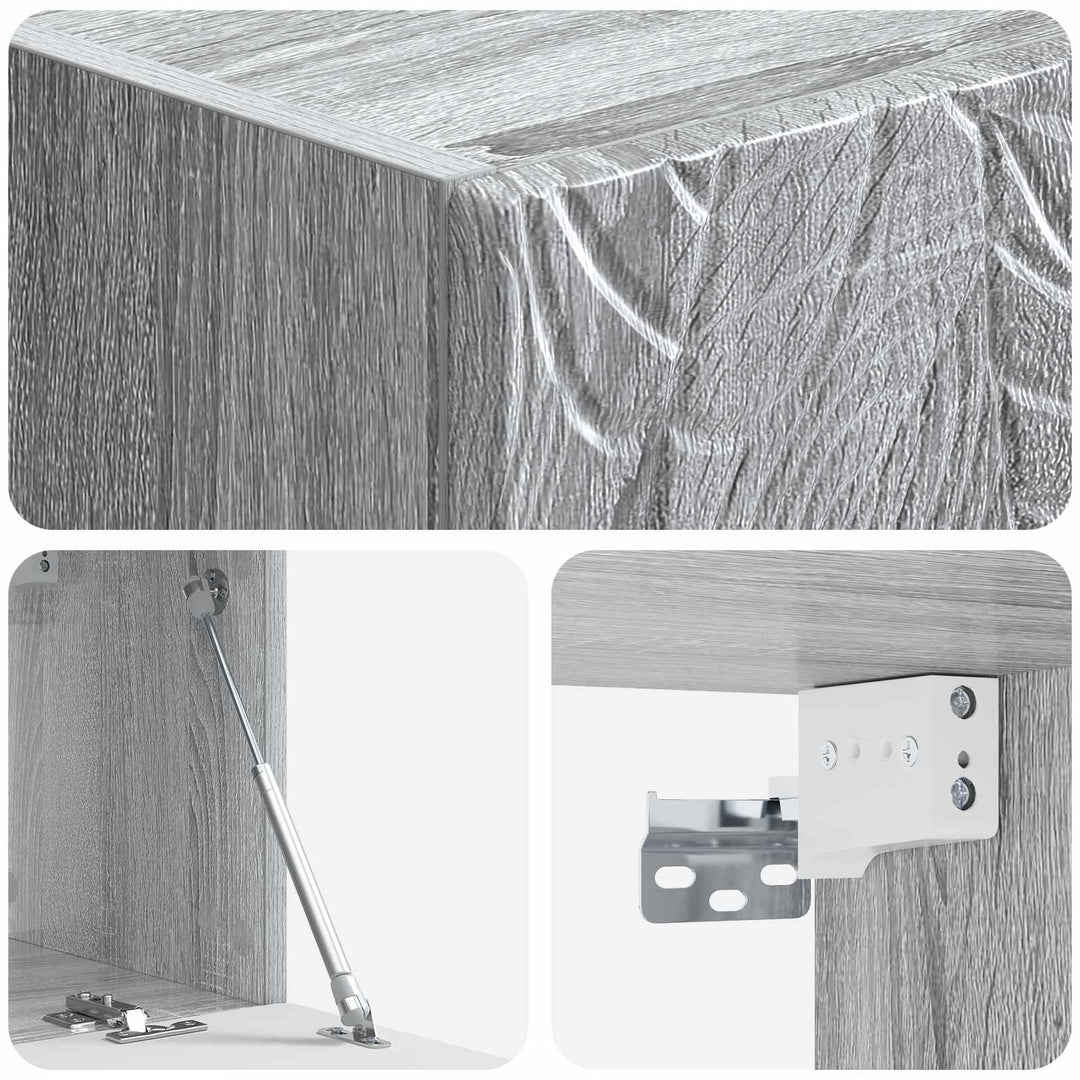 Væghængt TV-skab 59,5 x 41 x 30 cm Grå Sonoma Konstrueret træ