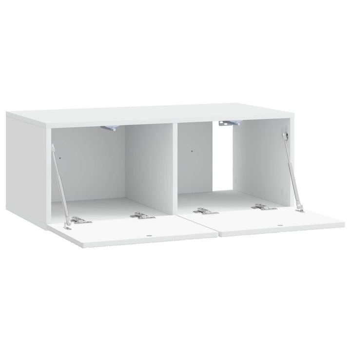 Væghængt TV-skab 78,5 x 41 x 30 cm Hvid Konstrueret træ