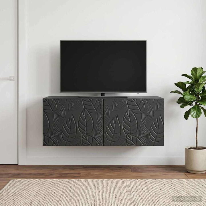 Væghængt TV-skab 78,5 x 41 x 30 cm Sort Konstrueret træ