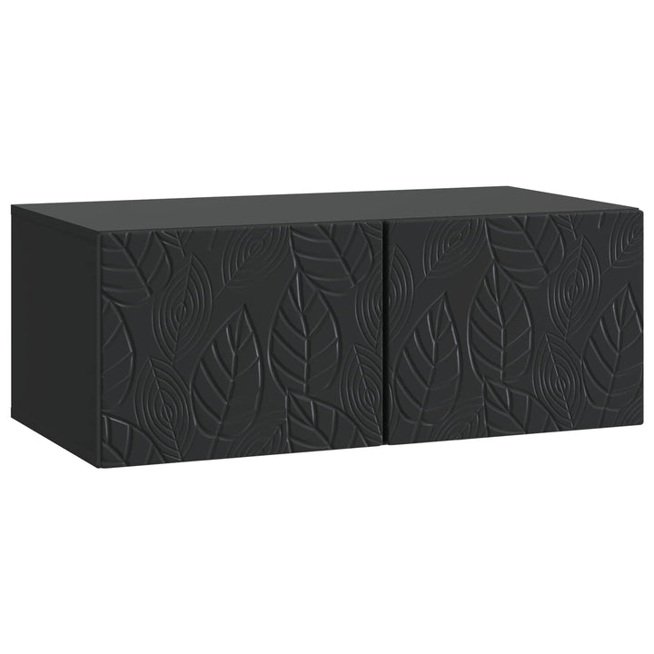 Væghængt TV-skab 78,5 x 41 x 30 cm Sort Konstrueret træ