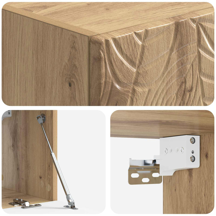 Væghængt TV-skab 78,5 x 41 x 30 cm Artisan-eg Konstrueret træ
