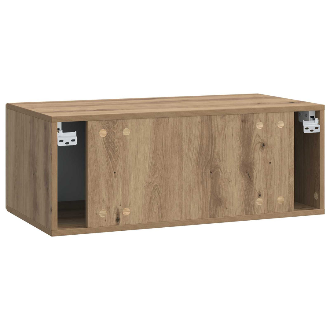 Væghængt TV-skab 98 x 41 x 30 cm Artisan-eg Konstrueret træ