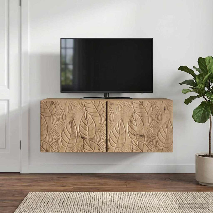 Væghængt TV-skab 59,5 x 31 cm Artisan-eg Konstrueret træ