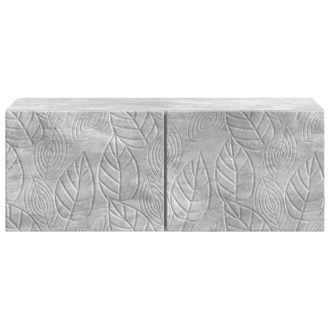 Væghængt TV-skab 78,5 x 31 cm Betongrå Konstrueret træ