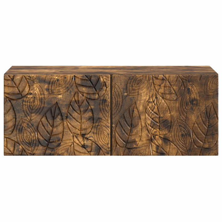 Væghængt TV-skab 78,5 x 31 cm Røget eg Konstrueret træ