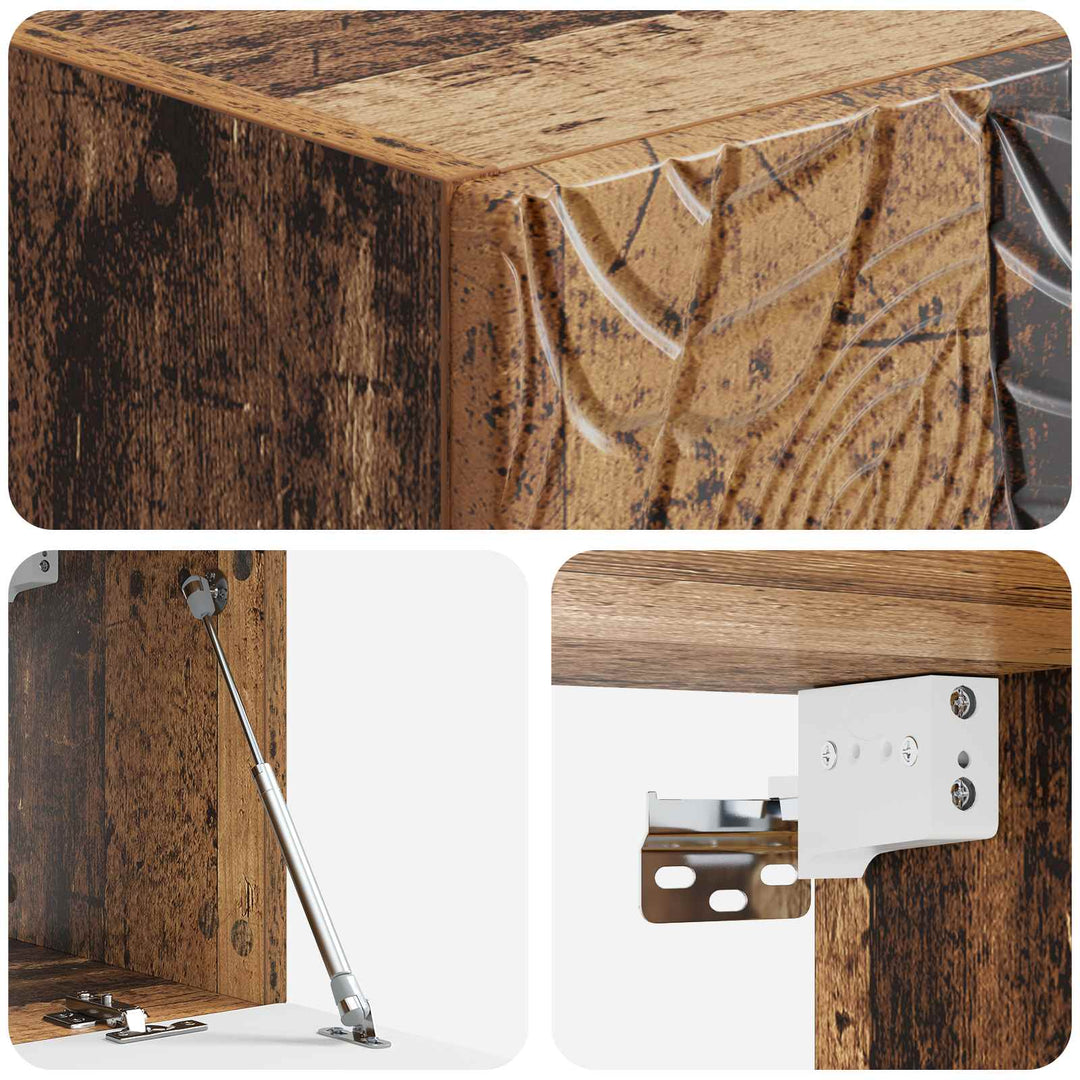 Væghængt TV-skab 78,5 x 31 cm Gammelt træ Konstrueret træ