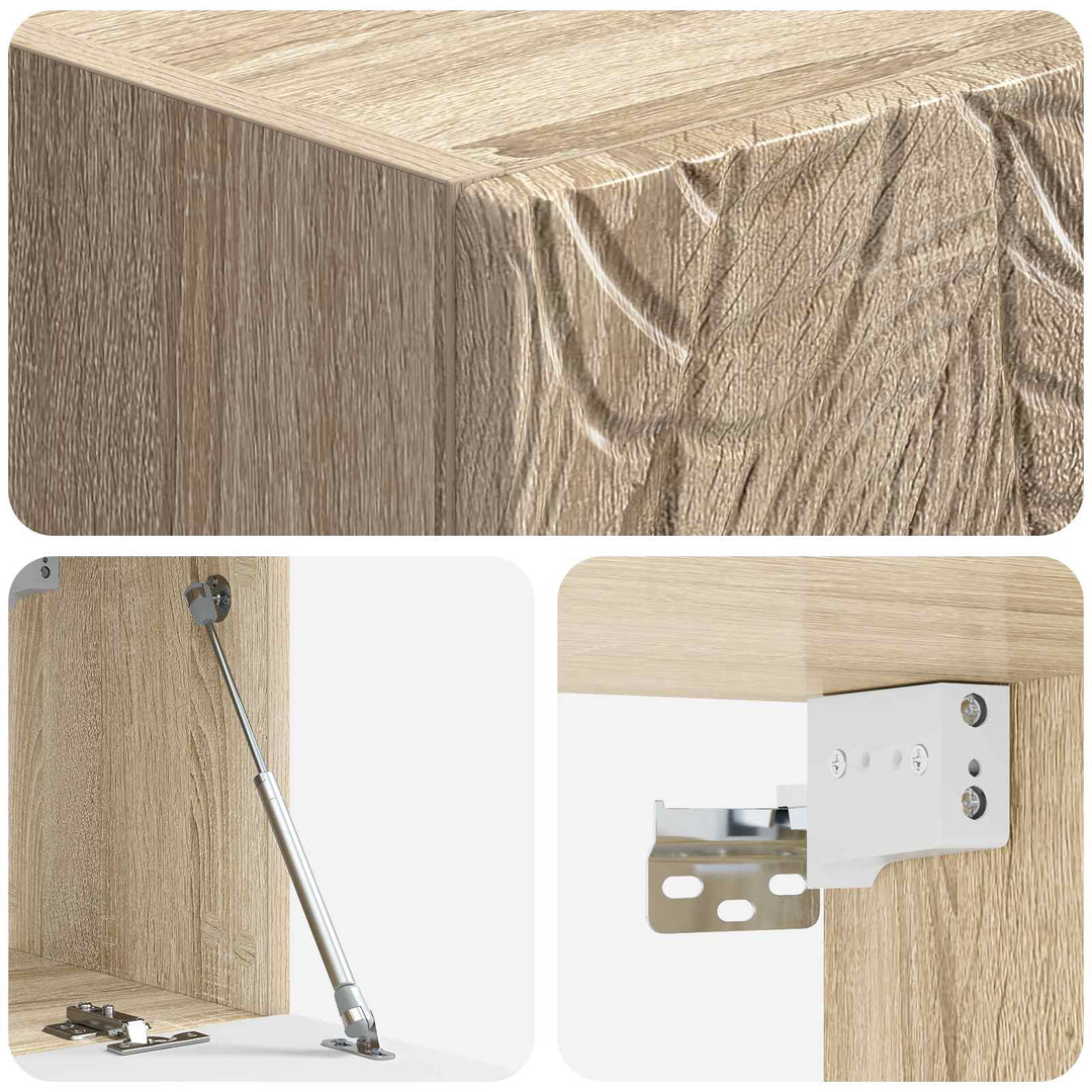 Væghængt TV-skab 98 x 31 cm Sonoma-eg Konstrueret træ