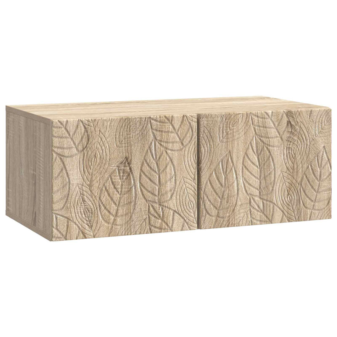Væghængt TV-skab 98 x 31 cm Sonoma-eg Konstrueret træ