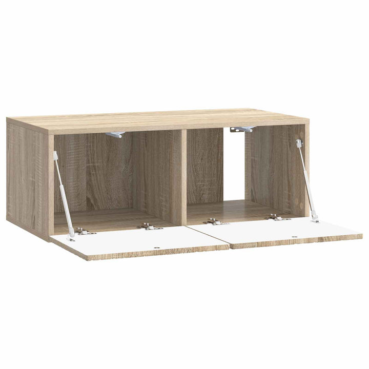 Væghængt TV-skab 98 x 31 cm Sonoma-eg Konstrueret træ