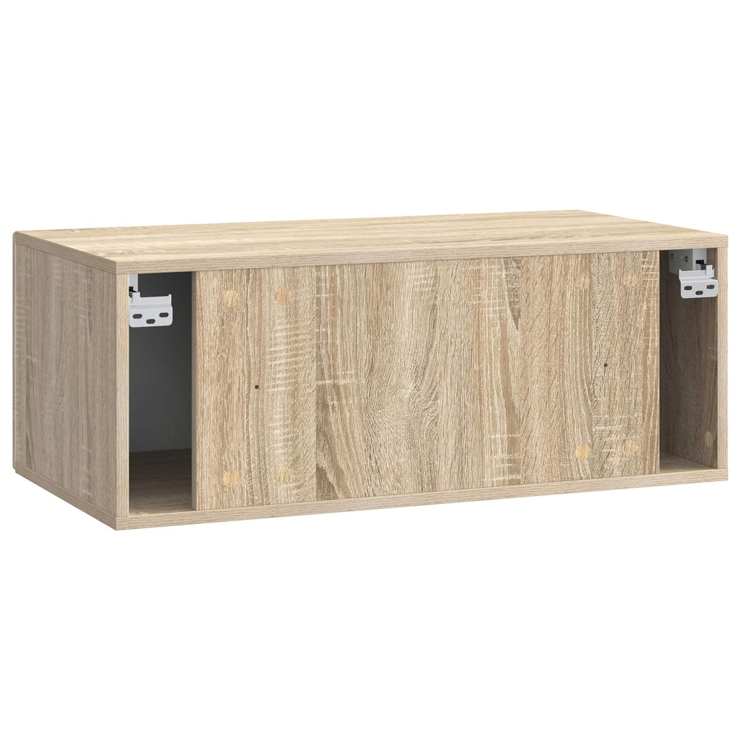 Væghængt TV-skab 98 x 31 cm Sonoma-eg Konstrueret træ